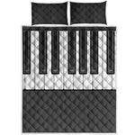 Piano Keyboard Print Quilt Bed Set