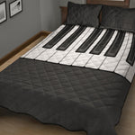 Piano Keyboard Print Quilt Bed Set