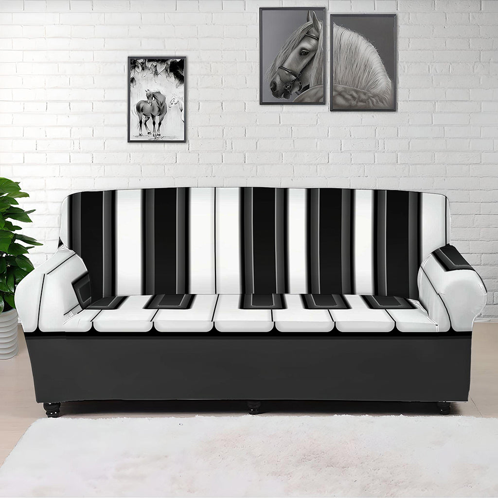 Piano Keyboard Print Sofa Cover