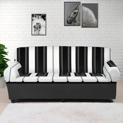 Piano Keyboard Print Sofa Cover