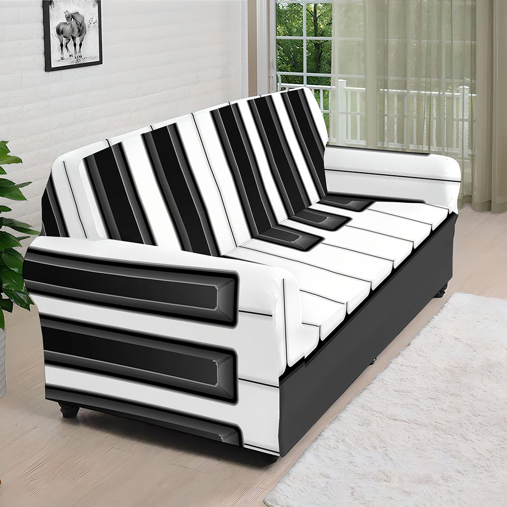Piano Keyboard Print Sofa Cover