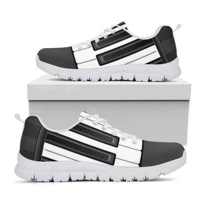 Piano Keyboard Print White Sneakers
