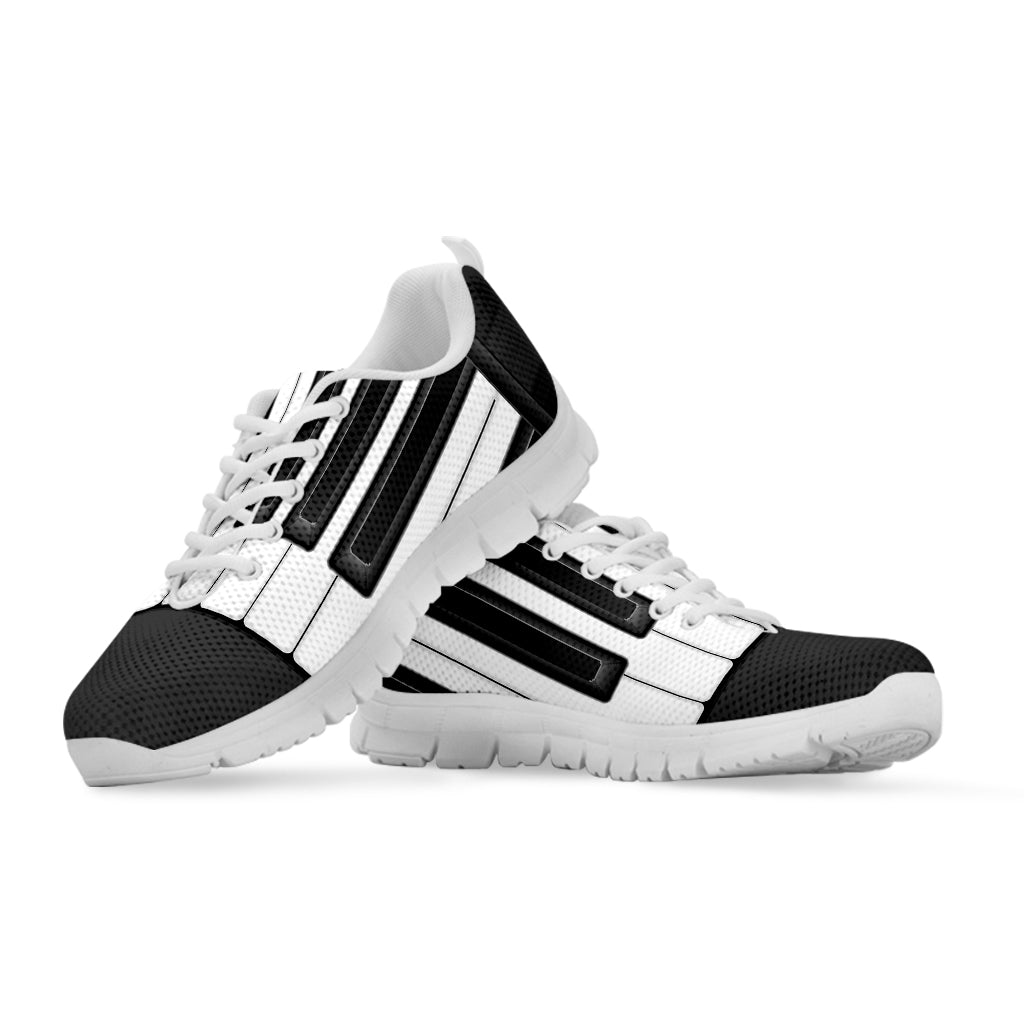 Piano Keyboard Print White Sneakers