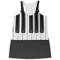 Piano Keyboard Print Women's Racerback Tank Top