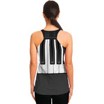 Piano Keyboard Print Women's Racerback Tank Top