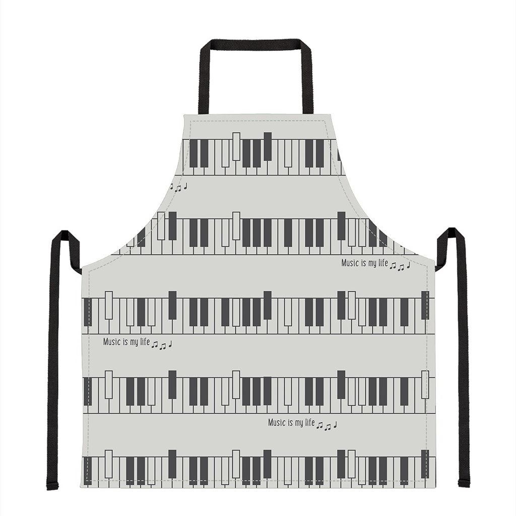 Piano Pattern Print Apron