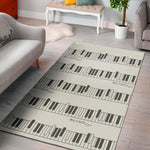 Piano Pattern Print Area Rug