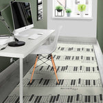Piano Pattern Print Area Rug