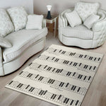 Piano Pattern Print Area Rug