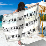 Piano Pattern Print Beach Sarong Wrap