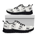 Piano Pattern Print Black Running Shoes