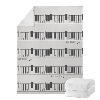Piano Pattern Print Blanket