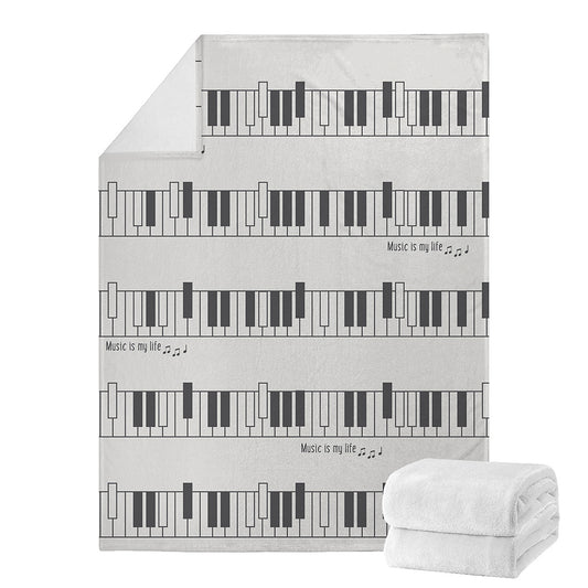 Piano Pattern Print Blanket