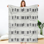 Piano Pattern Print Blanket