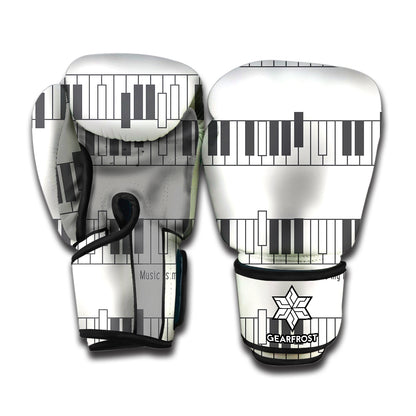 Piano Pattern Print Boxing Gloves
