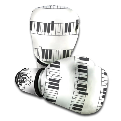 Piano Pattern Print Boxing Gloves