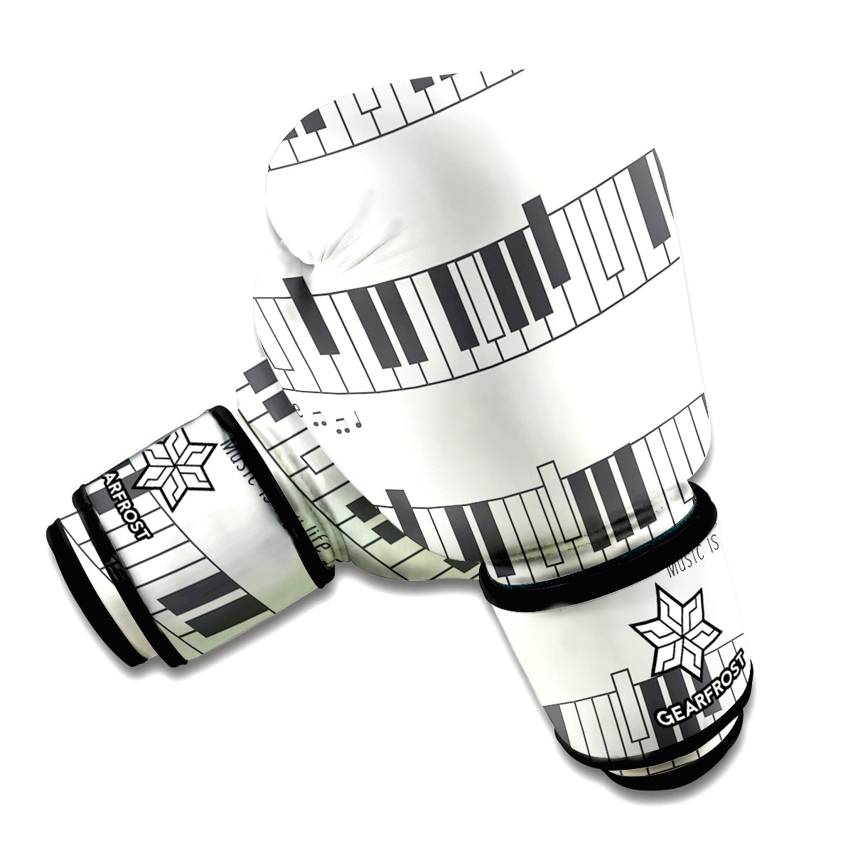 Piano Pattern Print Boxing Gloves