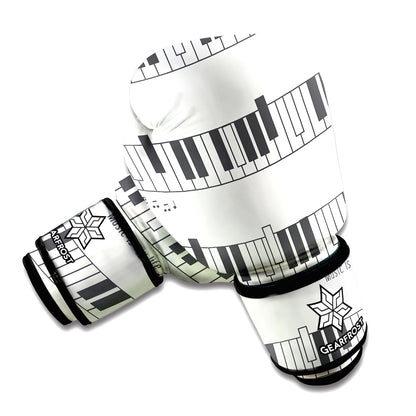 Piano Pattern Print Boxing Gloves