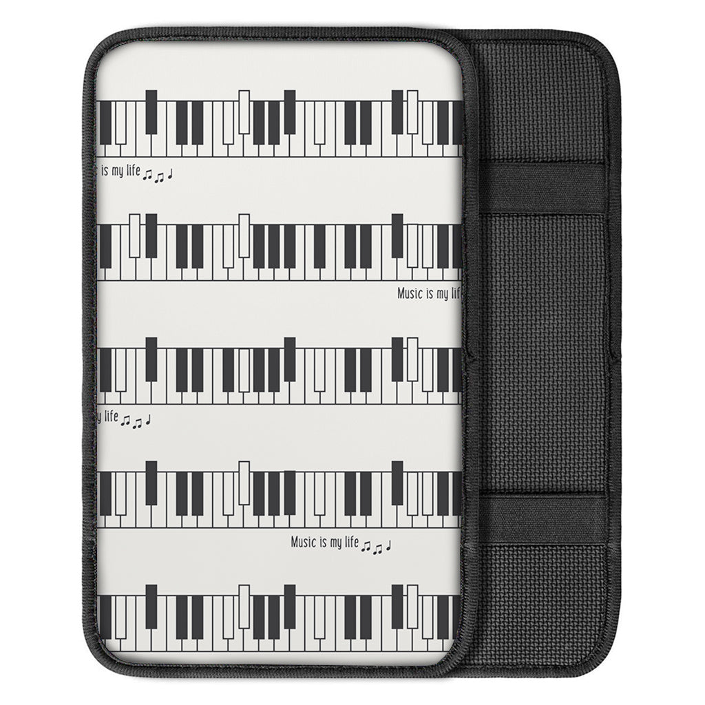 Piano Pattern Print Car Center Console Cover