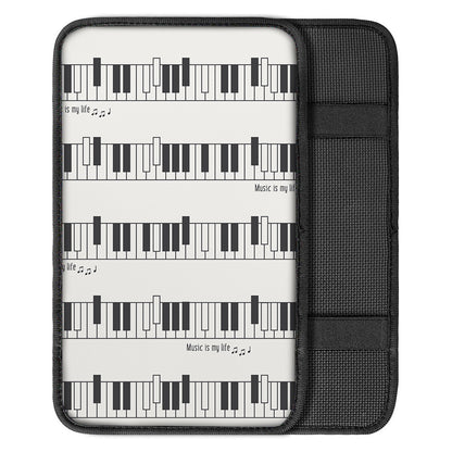 Piano Pattern Print Car Center Console Cover