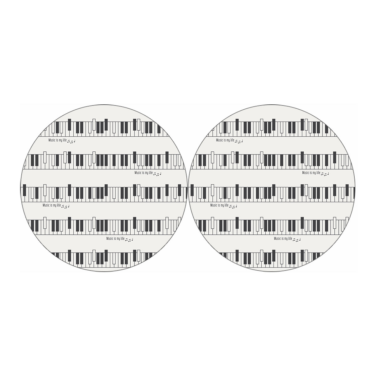 Piano Pattern Print Car Coasters