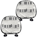 Piano Pattern Print Car Headrest Covers