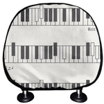 Piano Pattern Print Car Headrest Covers