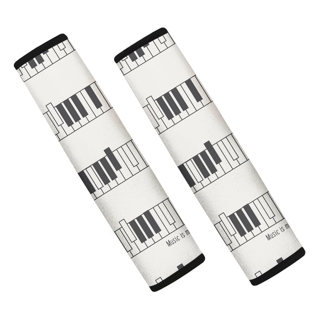 Piano Pattern Print Car Seat Belt Covers