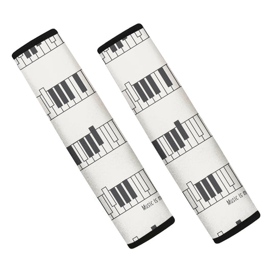 Piano Pattern Print Car Seat Belt Covers