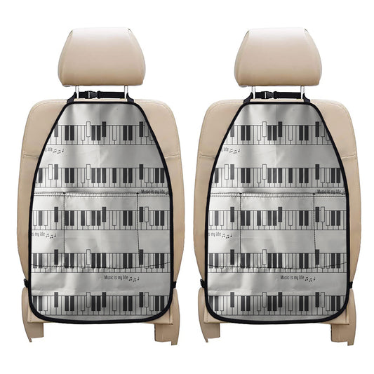 Piano Pattern Print Car Seat Organizers