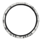 Piano Pattern Print Car Steering Wheel Cover