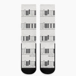 Piano Pattern Print Crew Socks