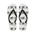Piano Pattern Print Flip Flops
