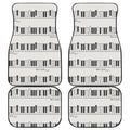 Piano Pattern Print Front and Back Car Floor Mats