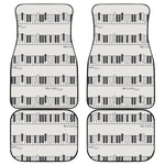 Piano Pattern Print Front and Back Car Floor Mats