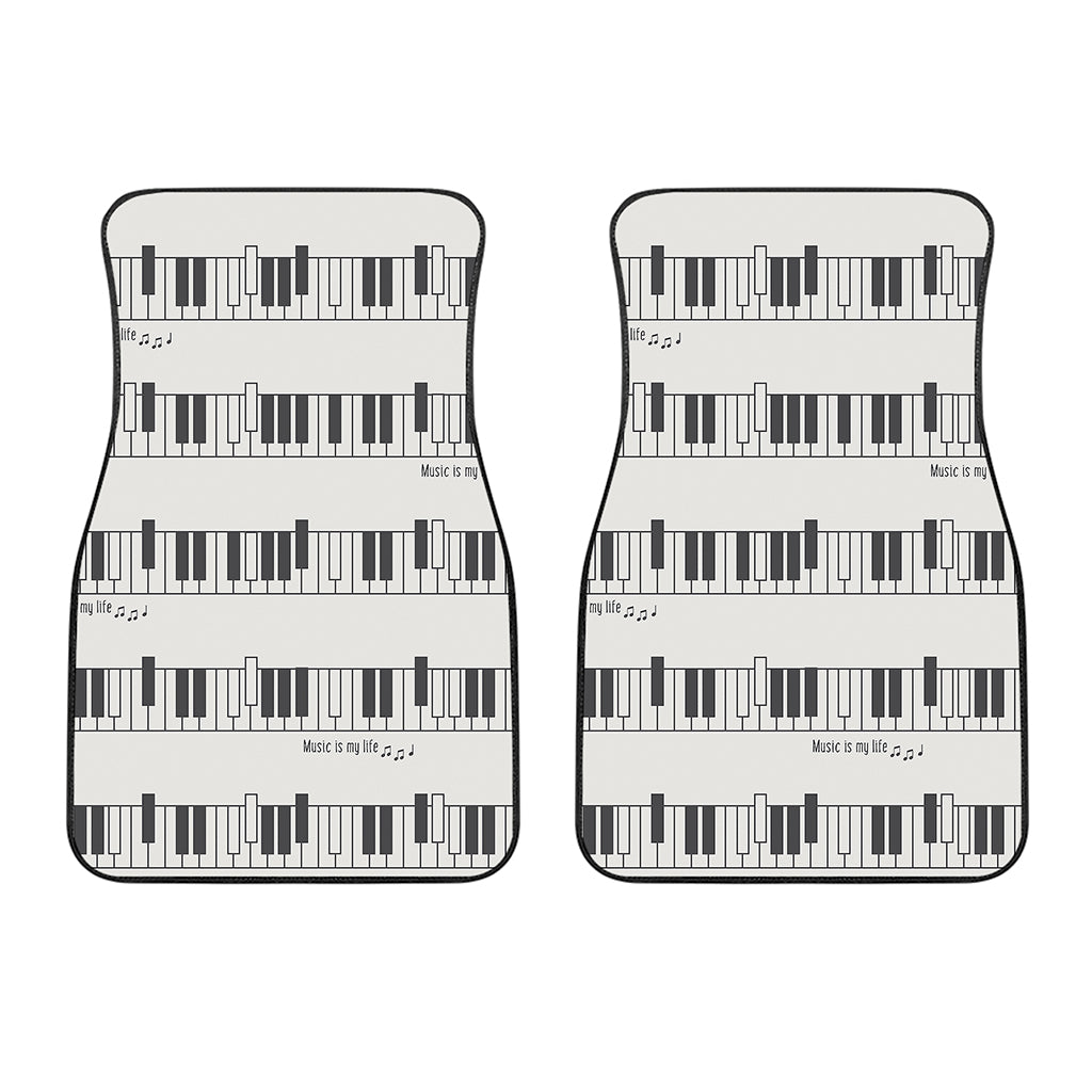 Piano Pattern Print Front Car Floor Mats