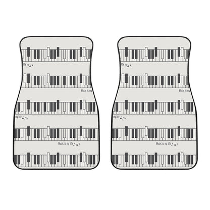 Piano Pattern Print Front Car Floor Mats