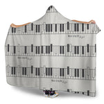 Piano Pattern Print Hooded Blanket