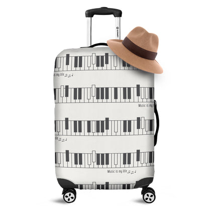 Piano Pattern Print Luggage Cover