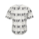 Piano Pattern Print Men's Baseball Jersey