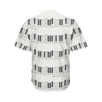 Piano Pattern Print Men's Baseball Jersey