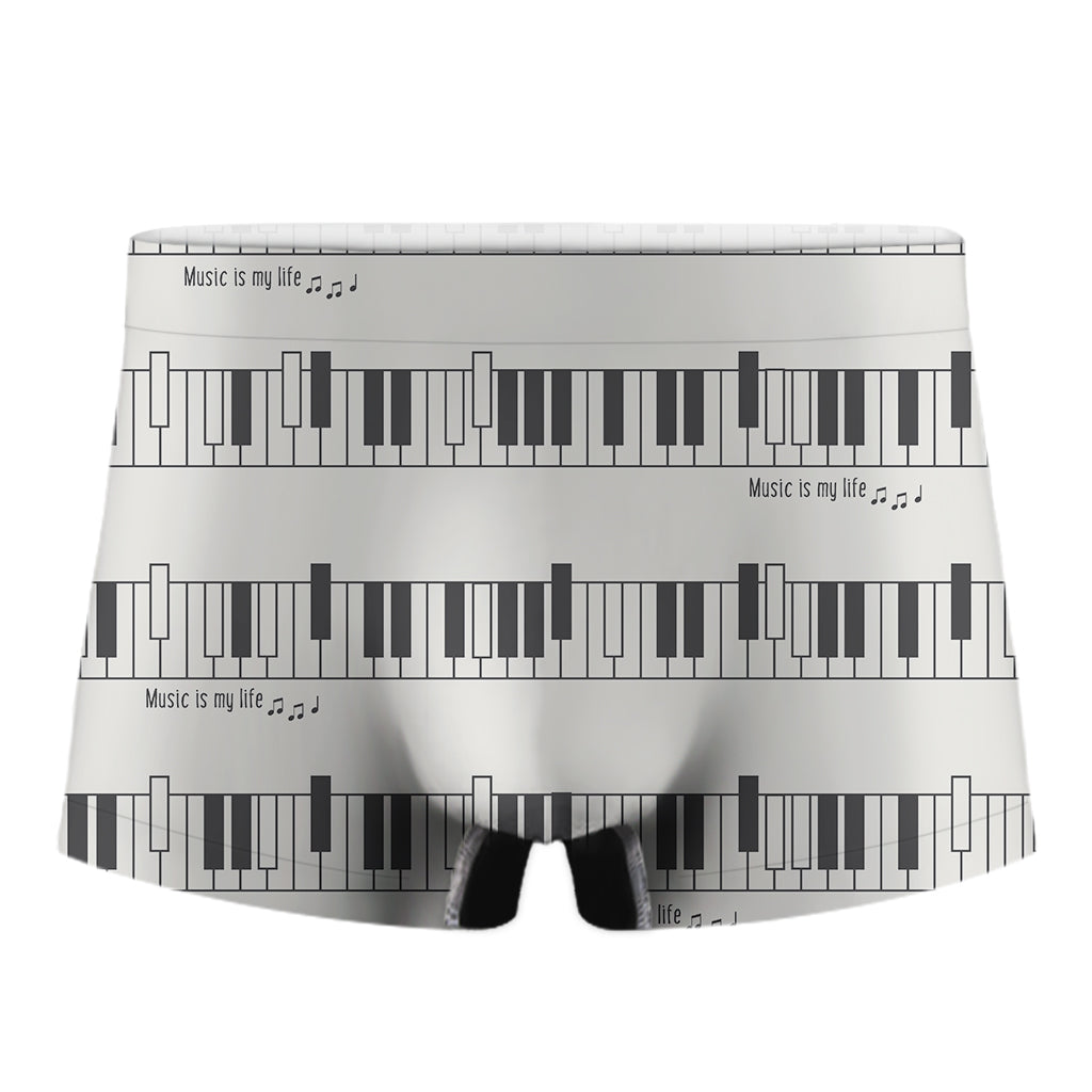 Piano Pattern Print Men's Boxer Briefs