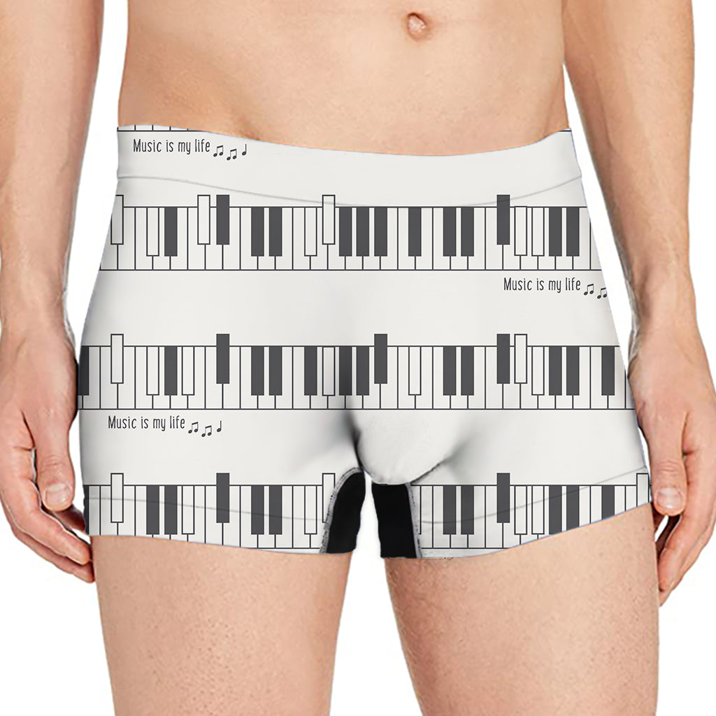 Piano Pattern Print Men's Boxer Briefs