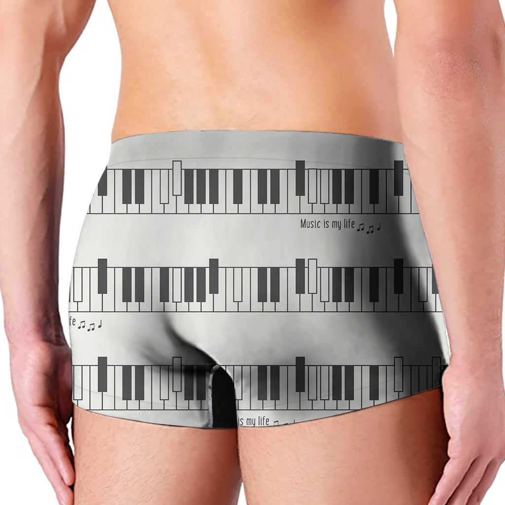 Piano Pattern Print Men's Boxer Briefs