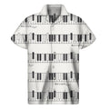 Piano Pattern Print Men's Short Sleeve Shirt