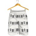 Piano Pattern Print Men's Shorts