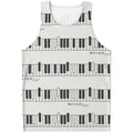 Piano Pattern Print Men's Tank Top