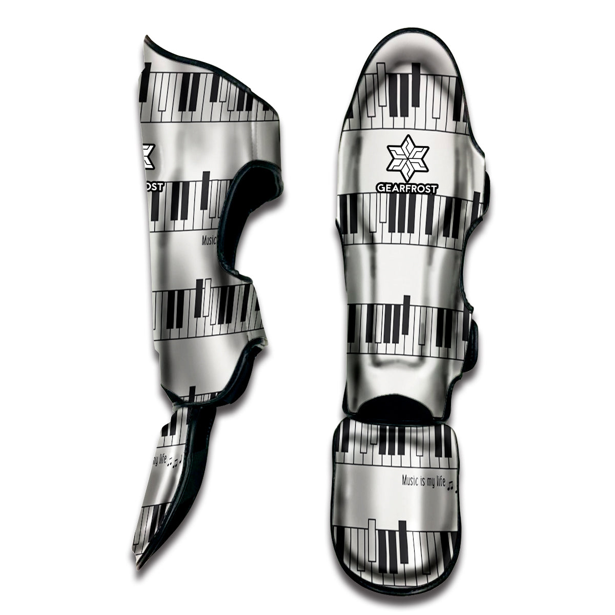 Piano Pattern Print Muay Thai Shin Guard