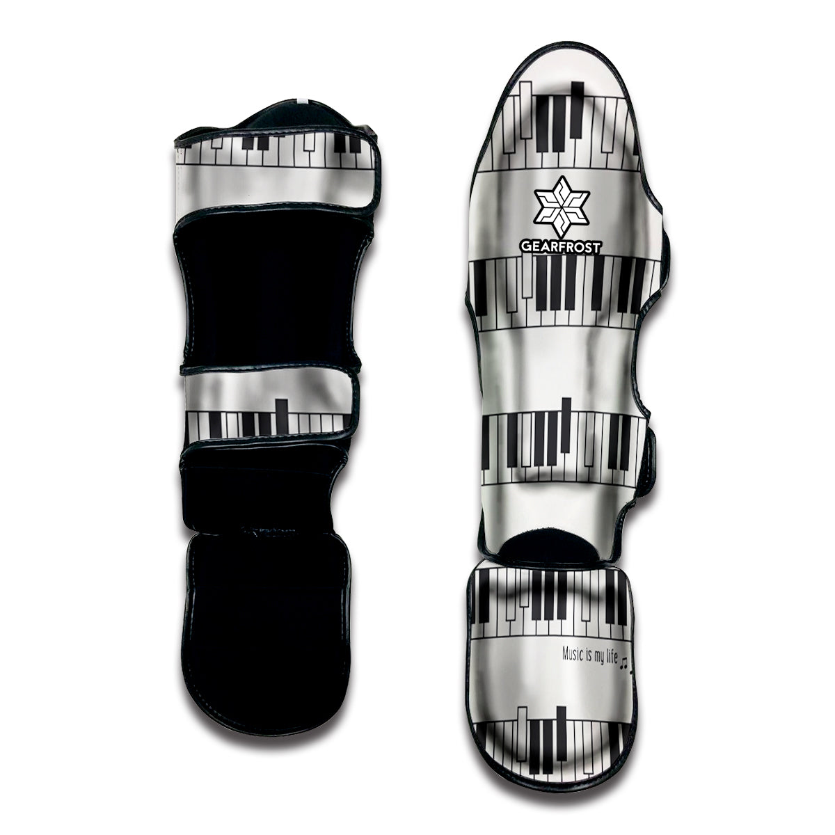 Piano Pattern Print Muay Thai Shin Guard