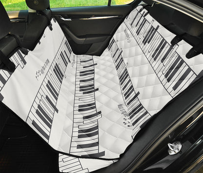 Piano Pattern Print Pet Car Back Seat Cover